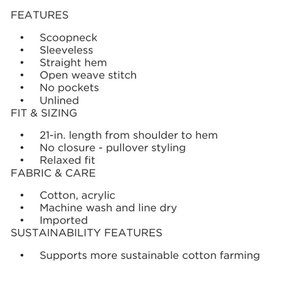 3/$30 NEW NINE WEST
Sweater Sleeveless Tank Top
Camisole Size Large NWT - Picture 14 of 15